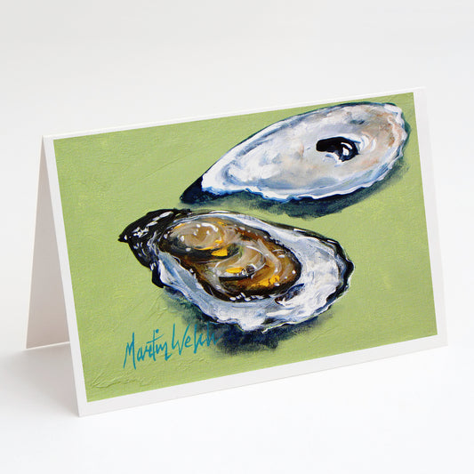 Buy this Oysters Two Shells Greeting Cards Pack of 8