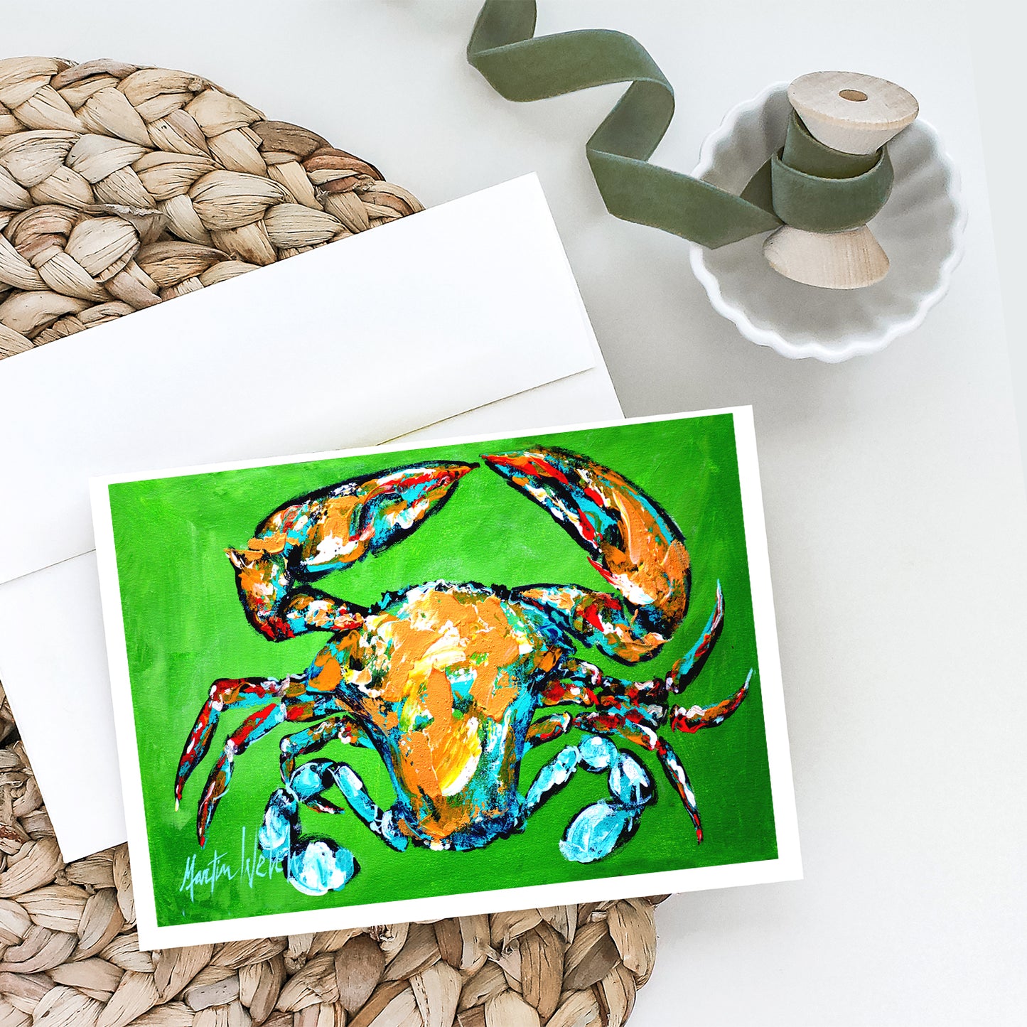 Wide Load Crab Greeting Cards Pack of 8