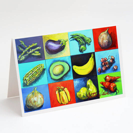 Buy this Mixed Fruits and Vegetables Greeting Cards Pack of 8