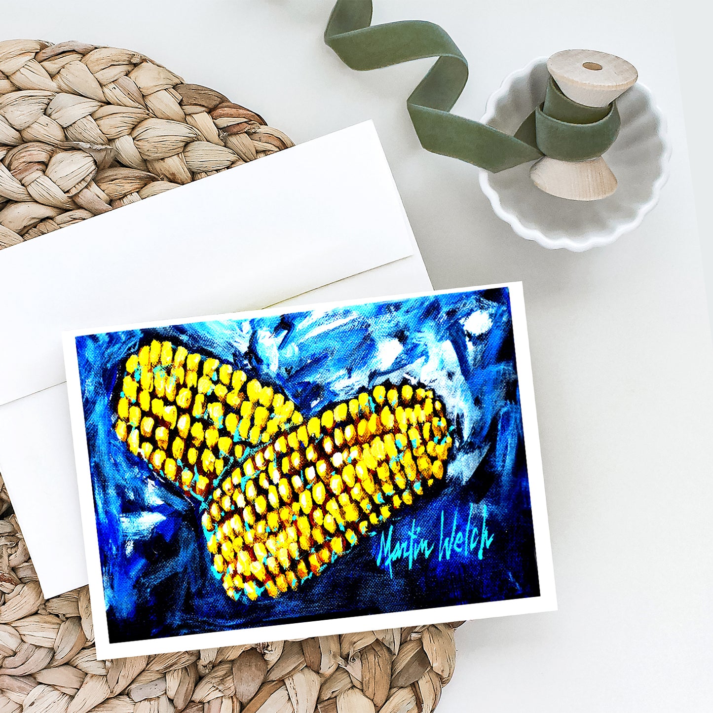 Two Corn Please Greeting Cards Pack of 8