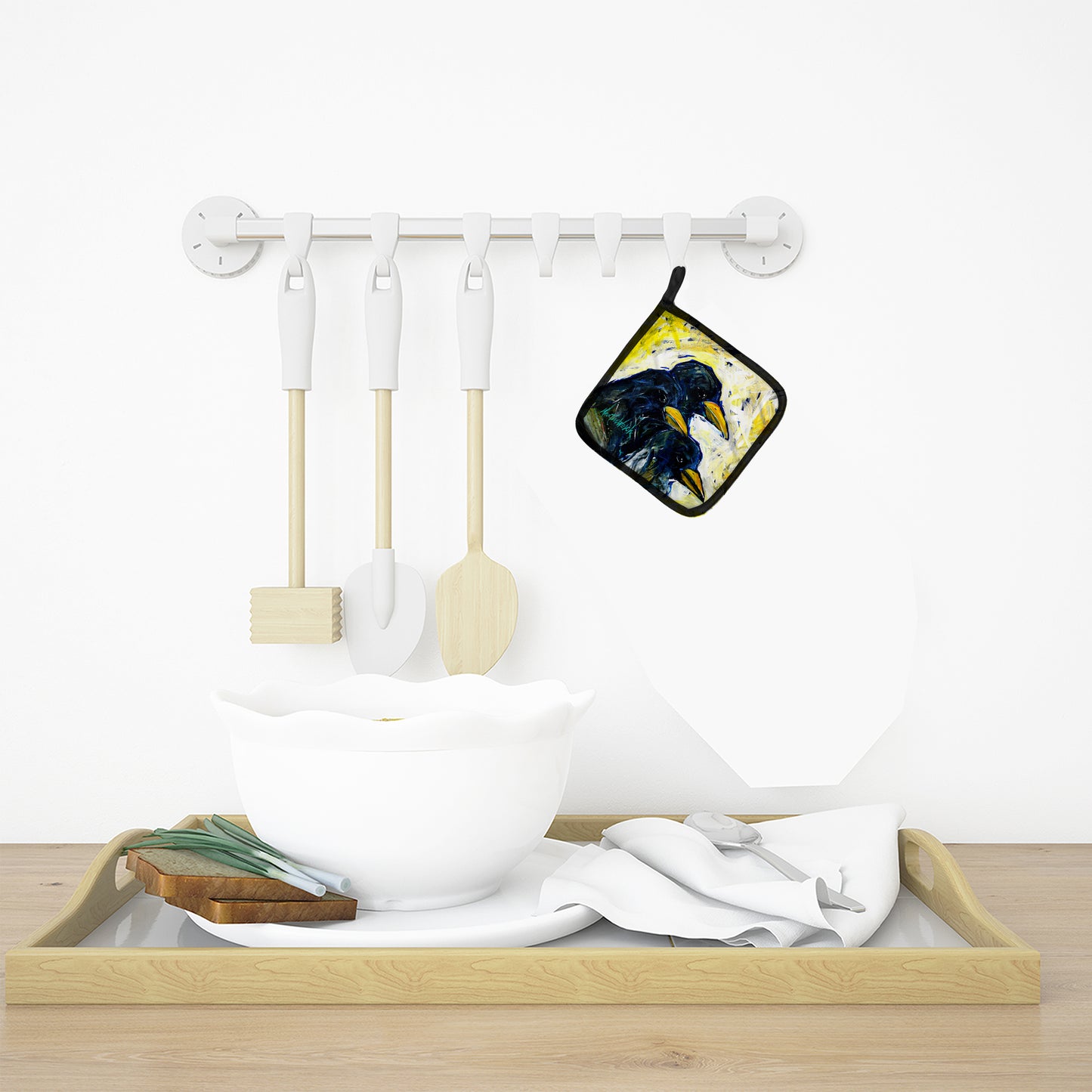 Baked In A Pie Crows Pair of Pot Holders