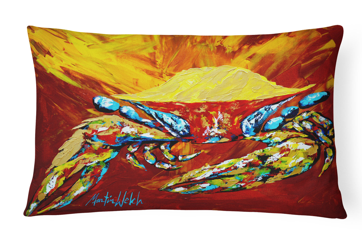 Buy this Crab Buster Brown Canvas Fabric Decorative Pillow