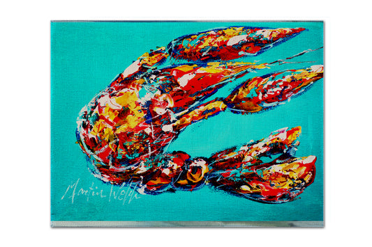 Buy this Lucy the Crawfish in blue Fabric Placemat