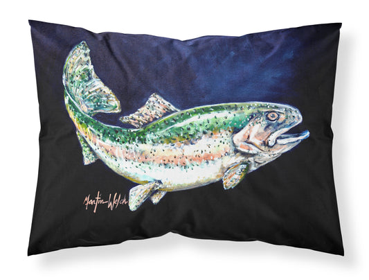 Buy this Deep Blue Rainbow Trout Fabric Standard Pillowcase