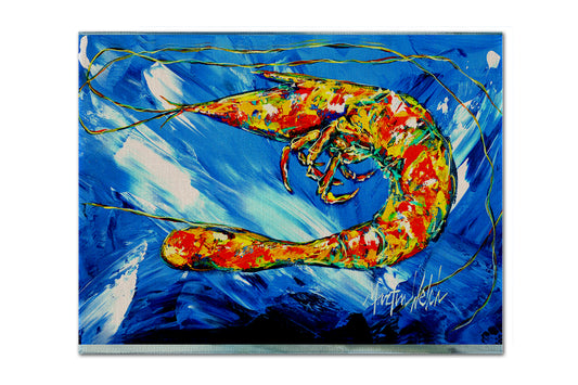 Buy this Ice Blue Shrimp Fabric Placemat