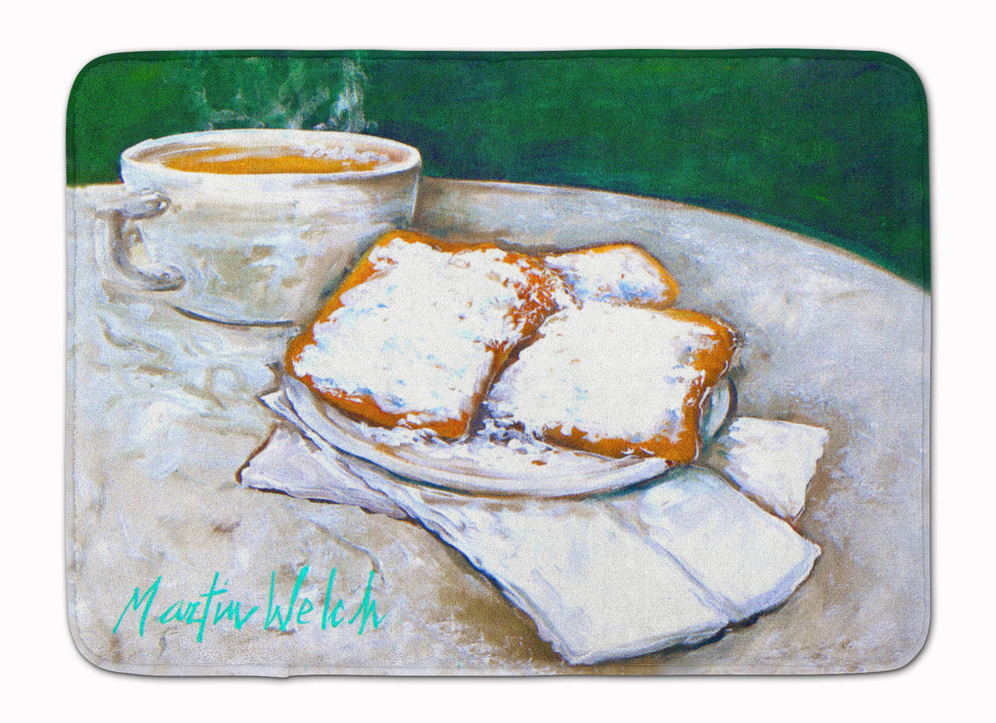 Buy this Breakfast Delight Beignets Machine Washable Memory Foam Mat