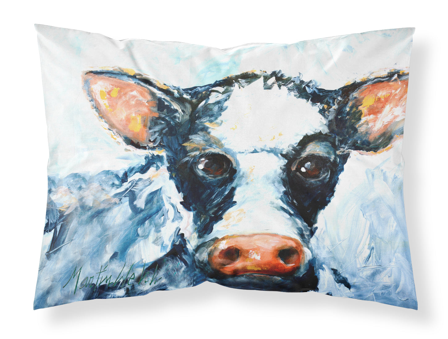Buy this Cow Lick Black and White Cow Fabric Standard Pillowcase