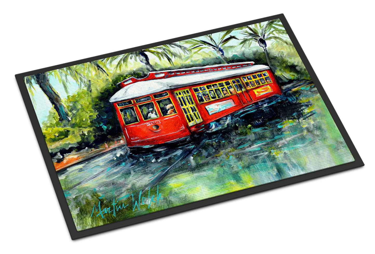 Buy this Little Red Street Car Indoor or Outdoor Mat 24x36
