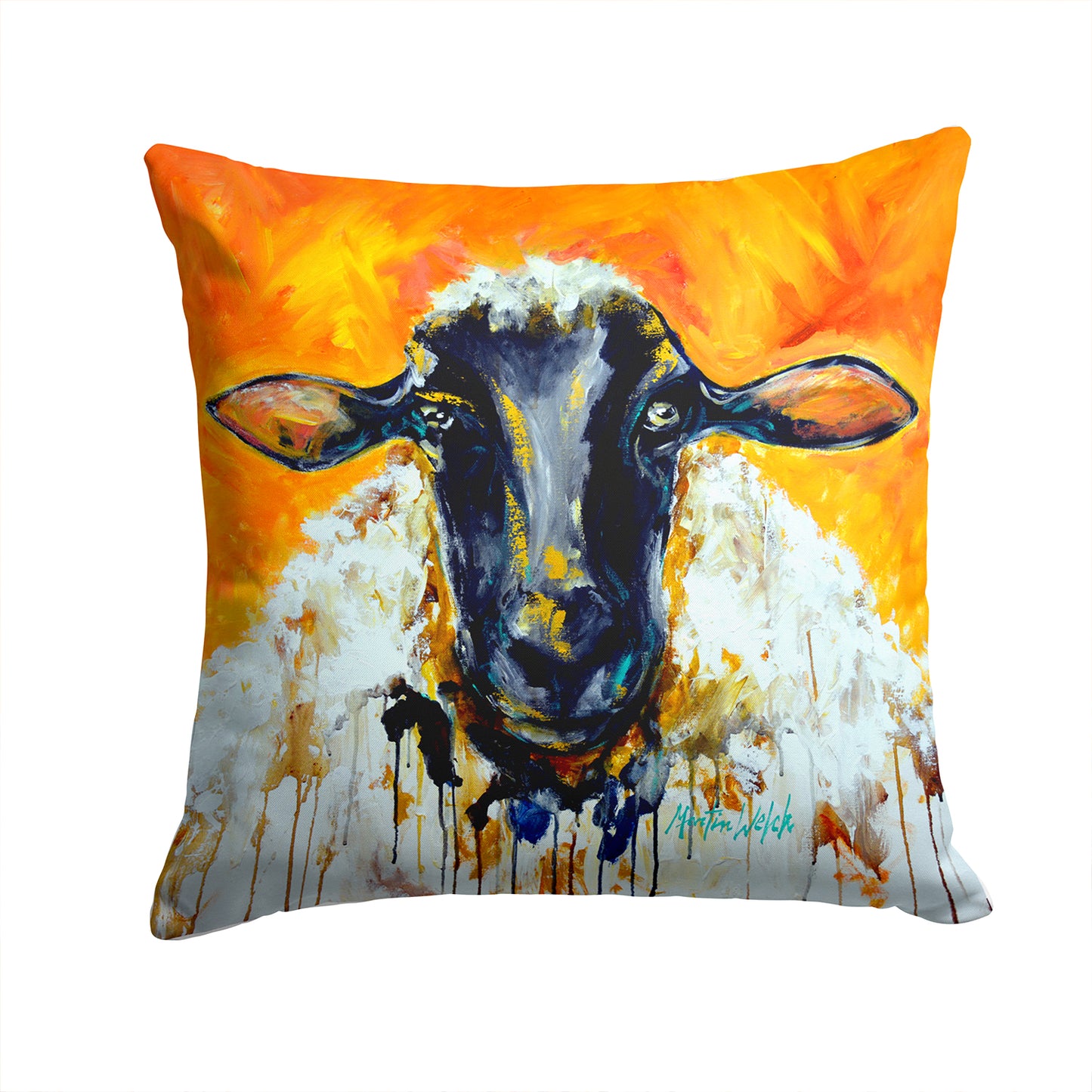 Buy this Peach Wool Sheep Fabric Decorative Pillow