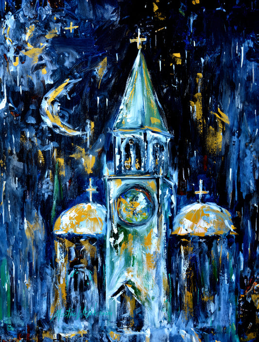 Raining Stars - Church - 11"x14" Print