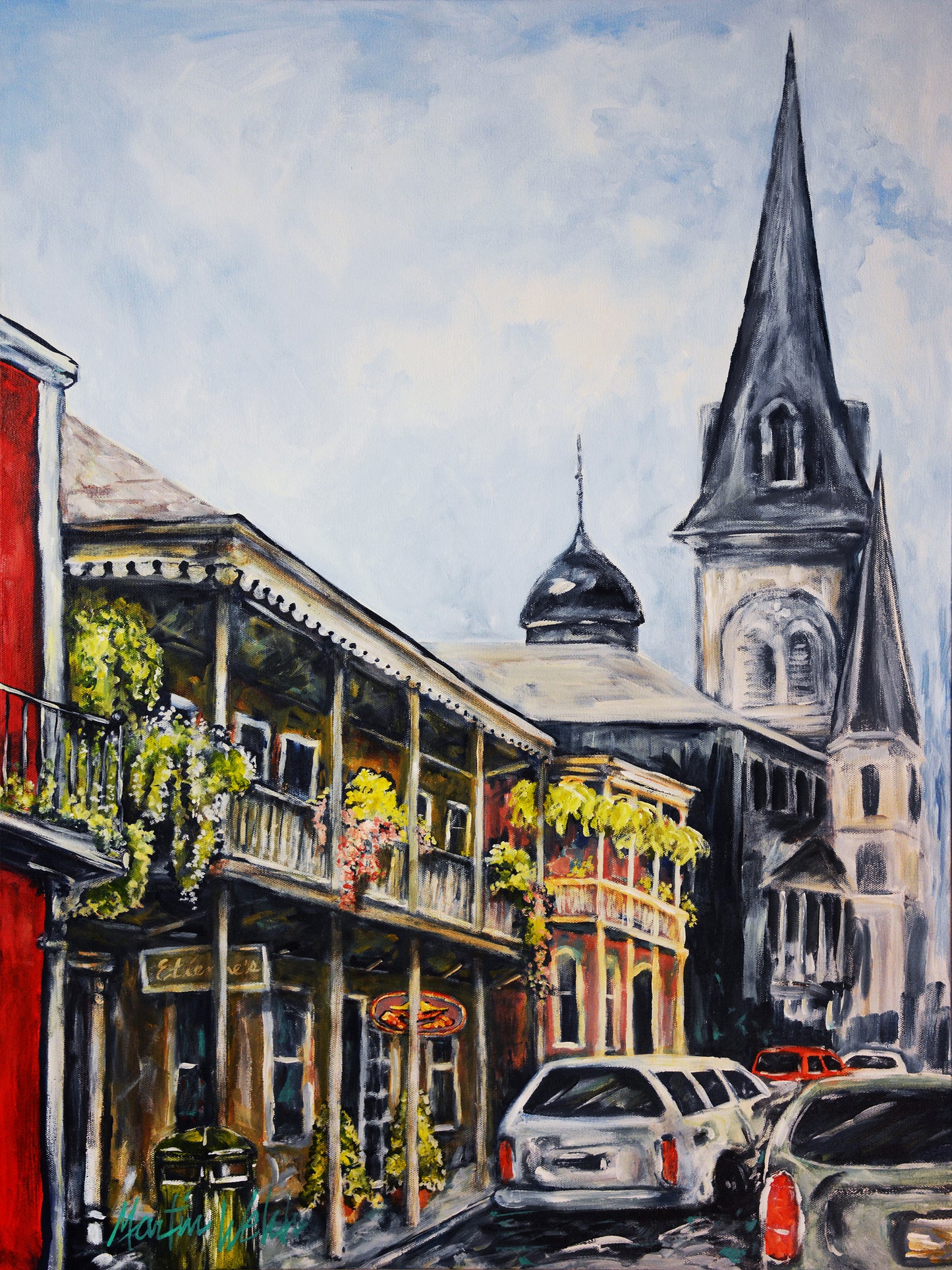 St. Louis Cathedral 24"x18" canvas print with a black frame New Orleans