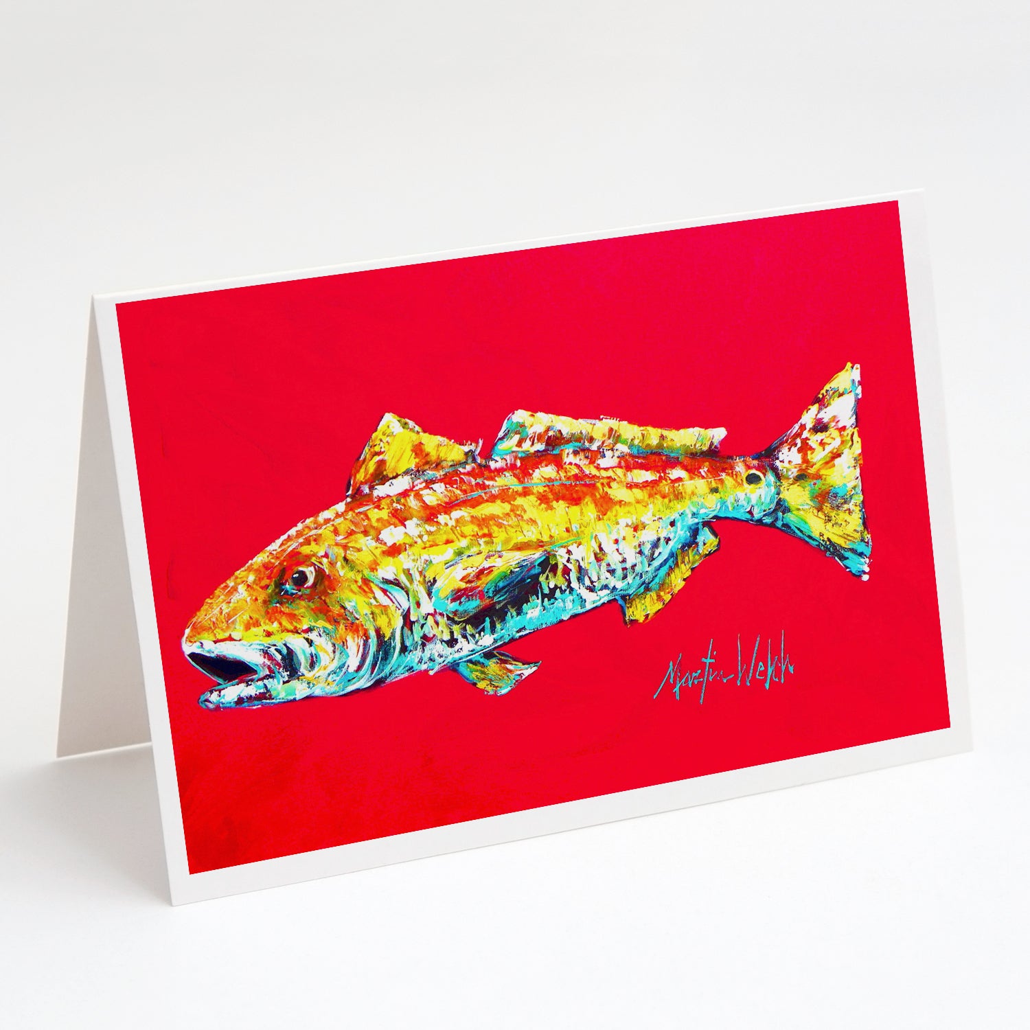 Buy this Fish - Red Fish Alphonzo Greeting Cards Pack of 8