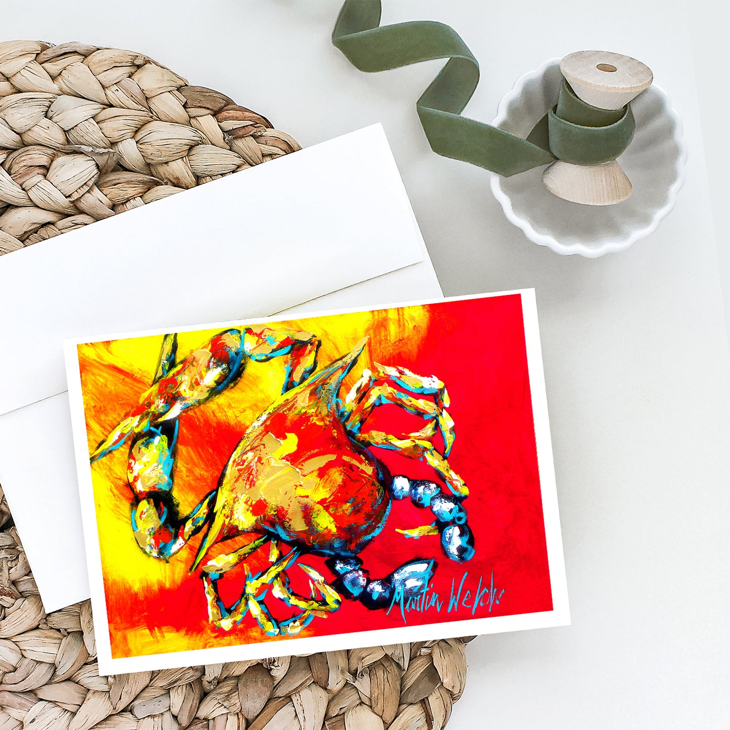 Crab Hot Dang Greeting Cards Pack of 8