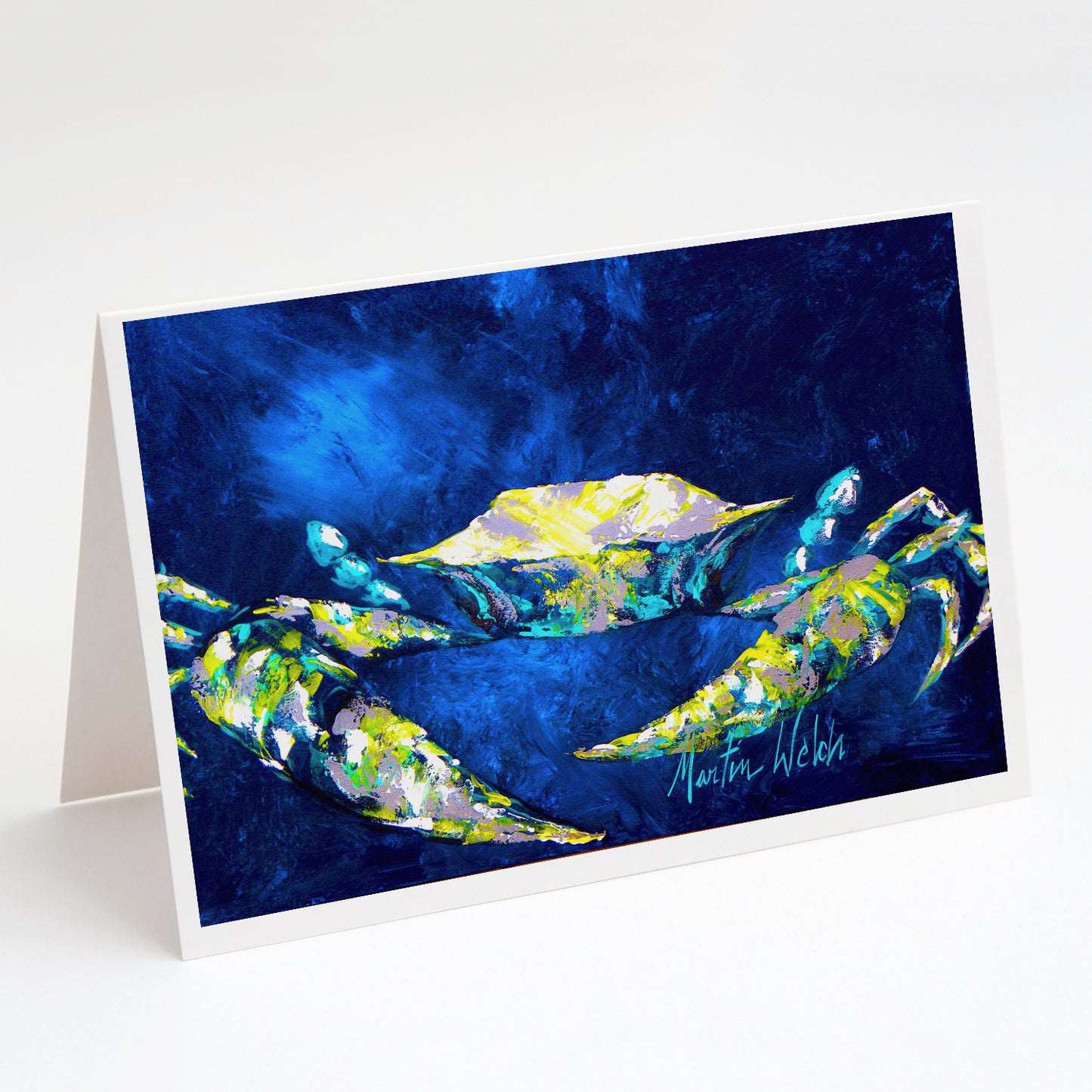 Buy this Crab Blue Greeting Cards Pack of 8