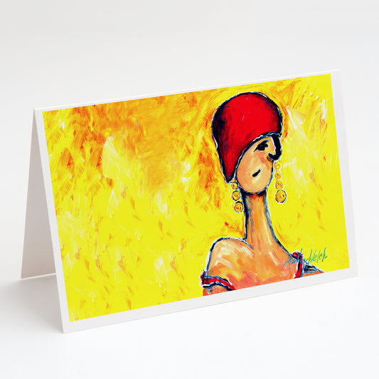 Buy this Azalines Earrings Lady Greeting Cards Pack of 8