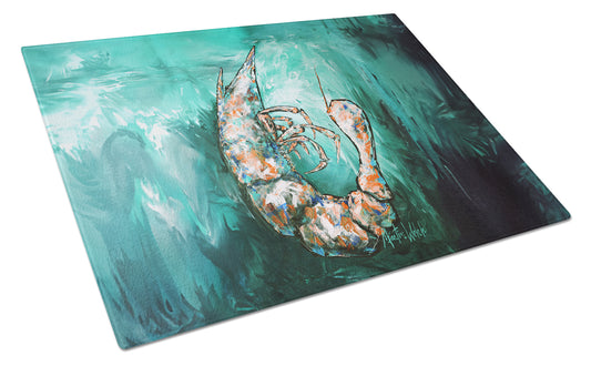 Buy this A Touch of Blue Shrimp Glass Cutting Board