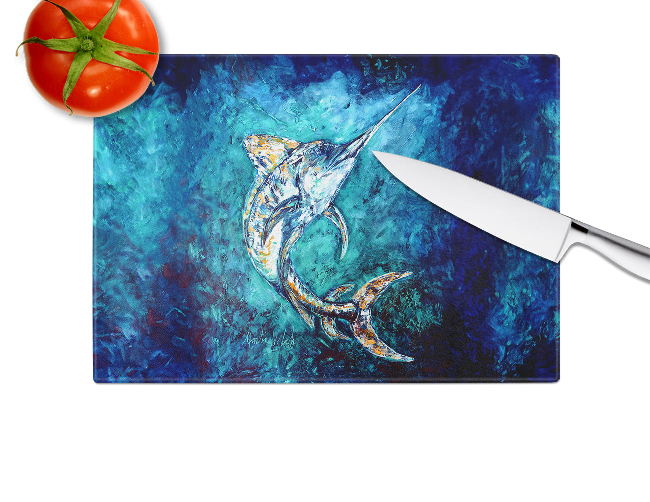 American Marlin Glass Cutting Board