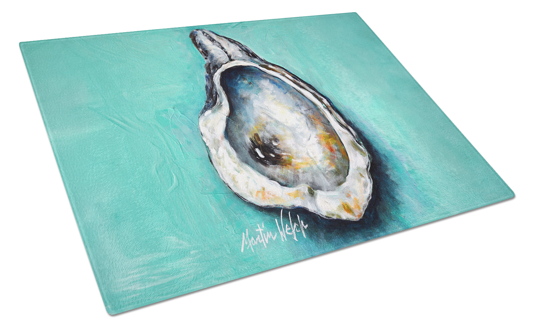 Buy this Aqua Pearl Oyster Glass Cutting Board