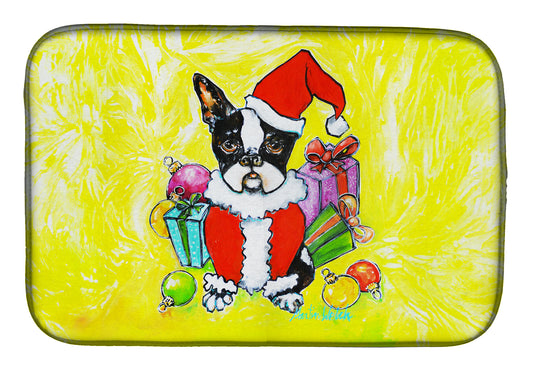 Buy this Boston Terrier Stinker That Stole Christmas Dish Drying Mat