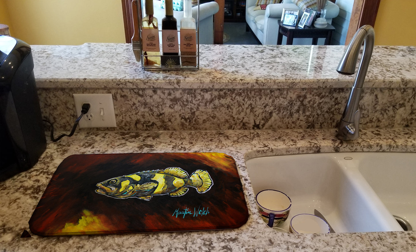 Bumblebee Fish Dish Drying Mat