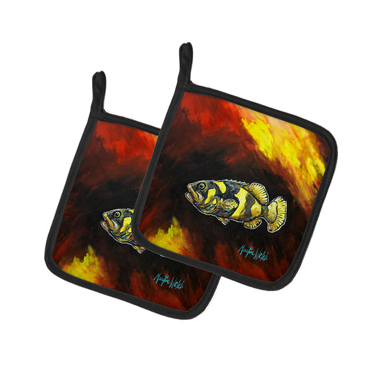 Buy this Bumblebee Fish Pair of Pot Holders