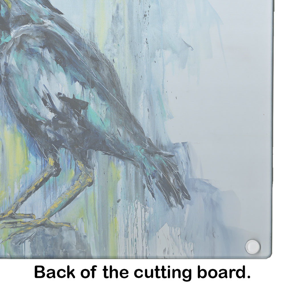 Burnt Corn Crow Glass Cutting Board