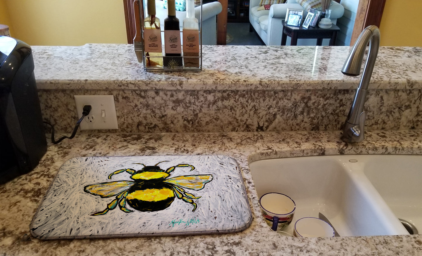 Buzzbee Bumblebee Dish Drying Mat