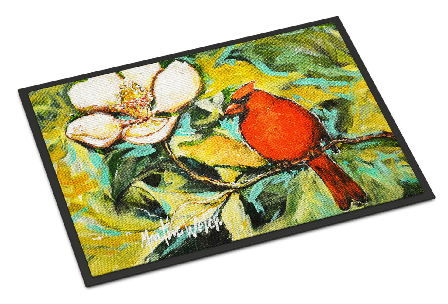 Buy this Cardinal with Magnolia Doormat