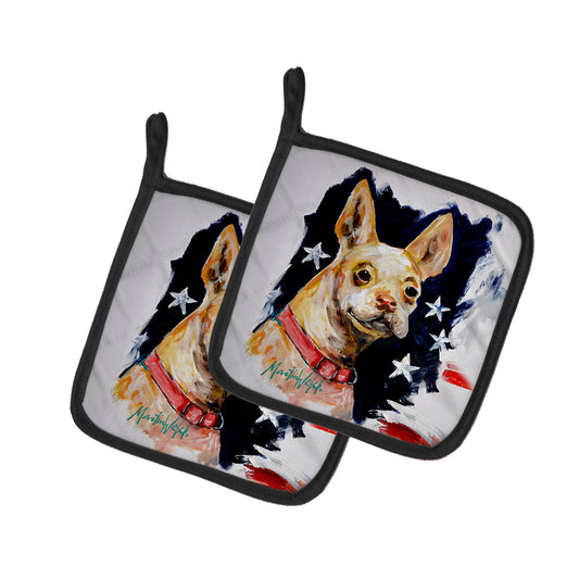 Buy this Chevy Boston Terrier Pair of Pot Holders