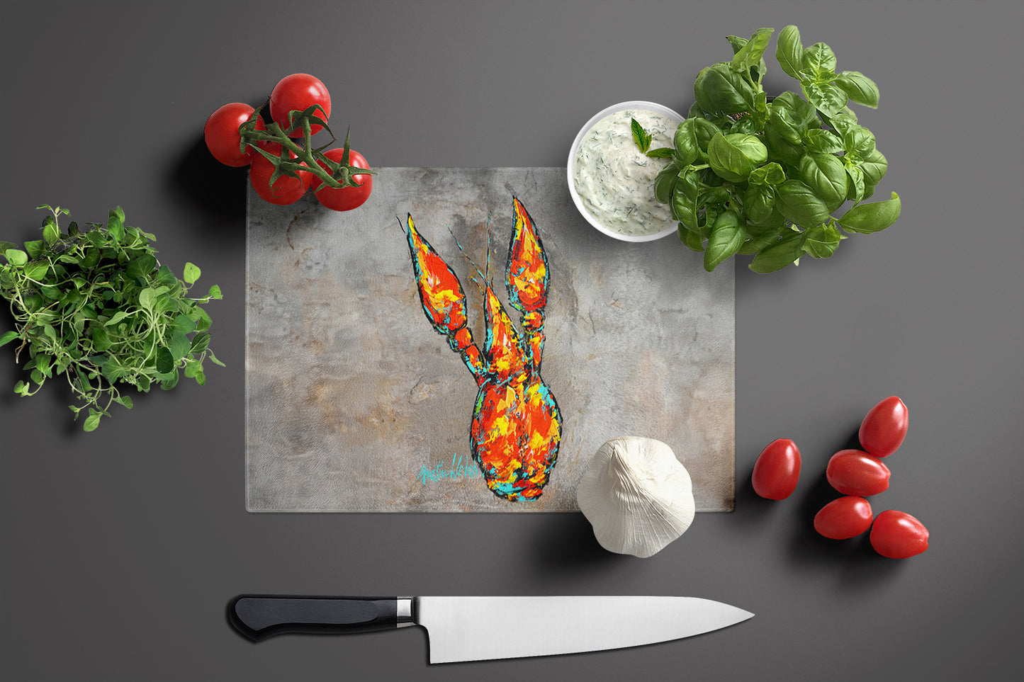 Crawfish From Arabi Glass Cutting Board