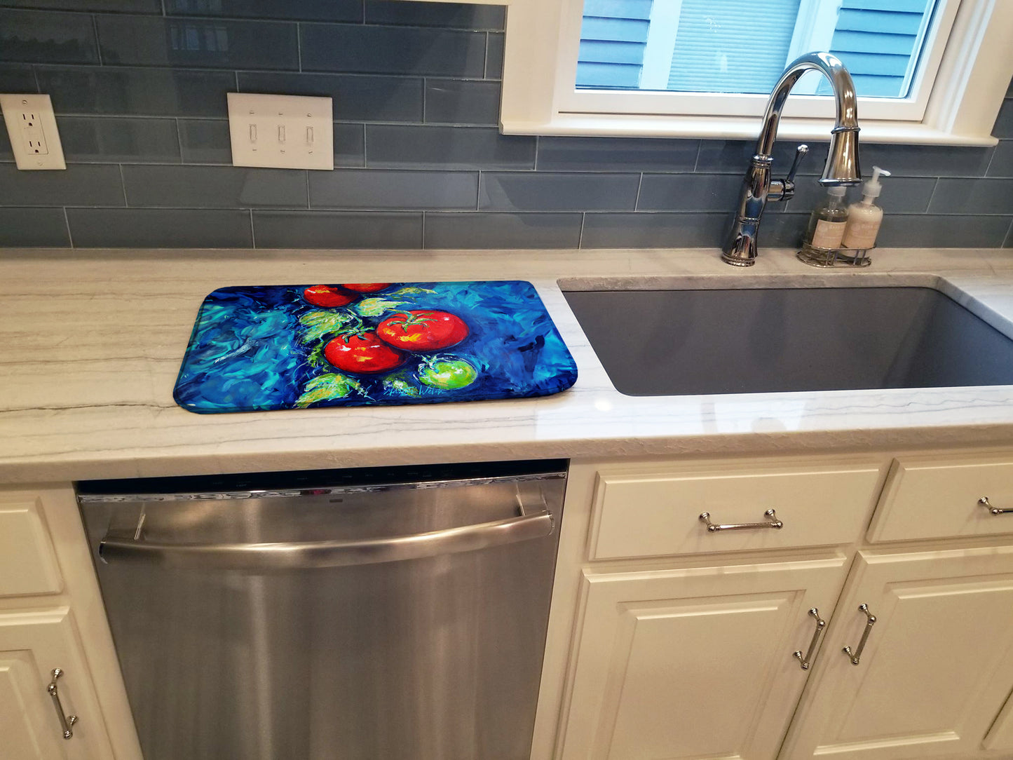 Creole Tomatoes Dish Drying Mat