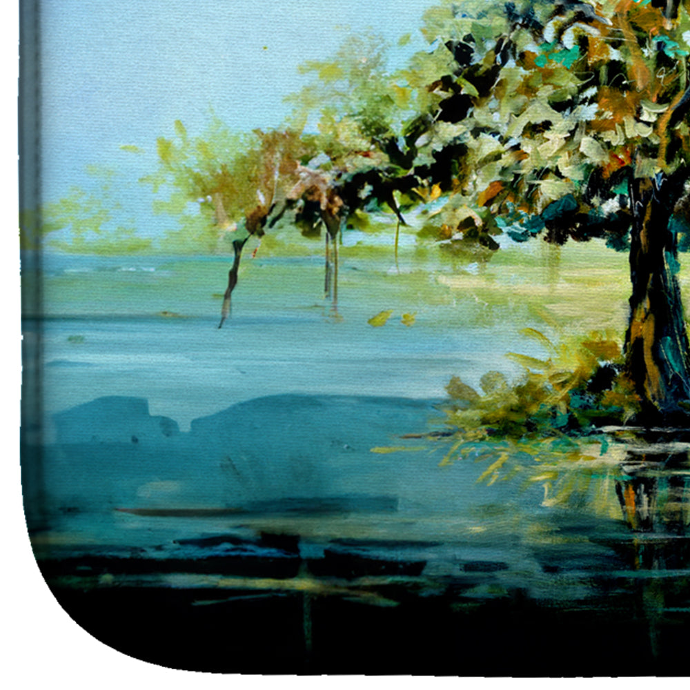 Cypress Tree in the Bayou Blue Dish Drying Mat