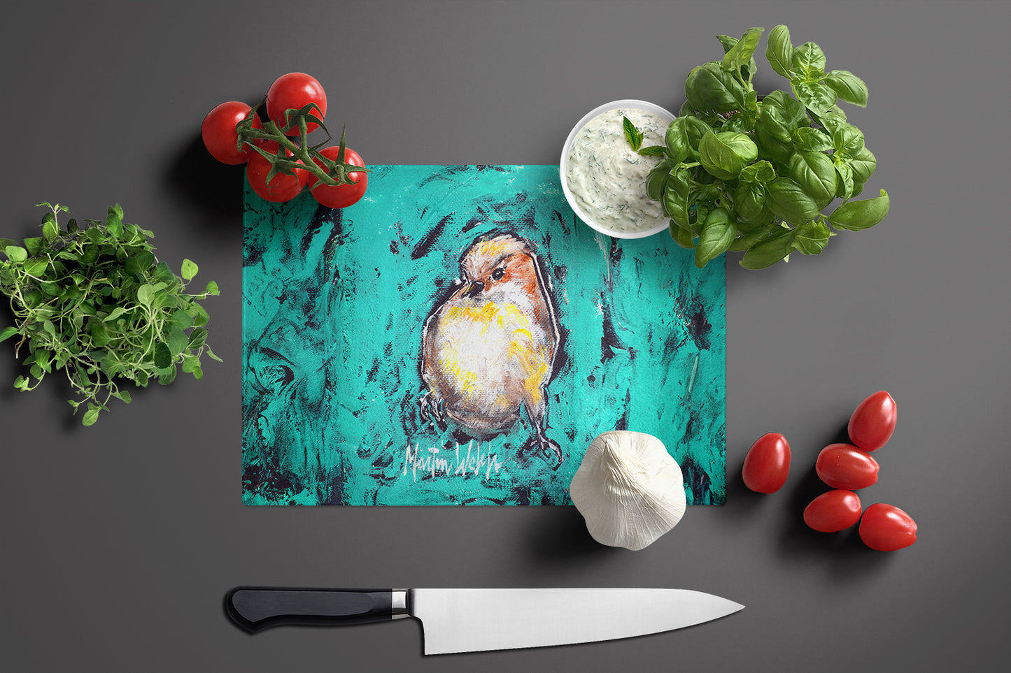 EeewH Bird Glass Cutting Board