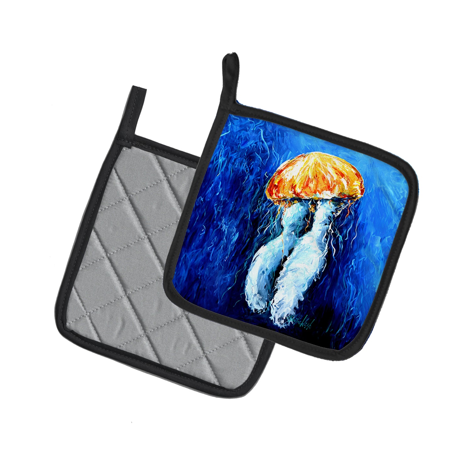 Fanta Sea Jellyfish Pair of Pot Holders