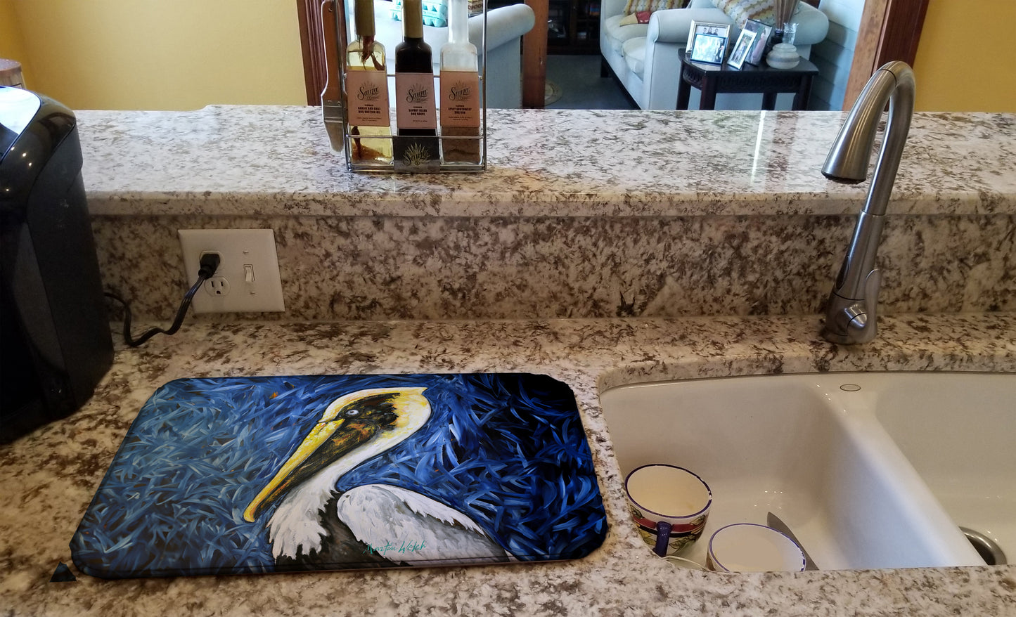 Fierce Pelican Dish Drying Mat