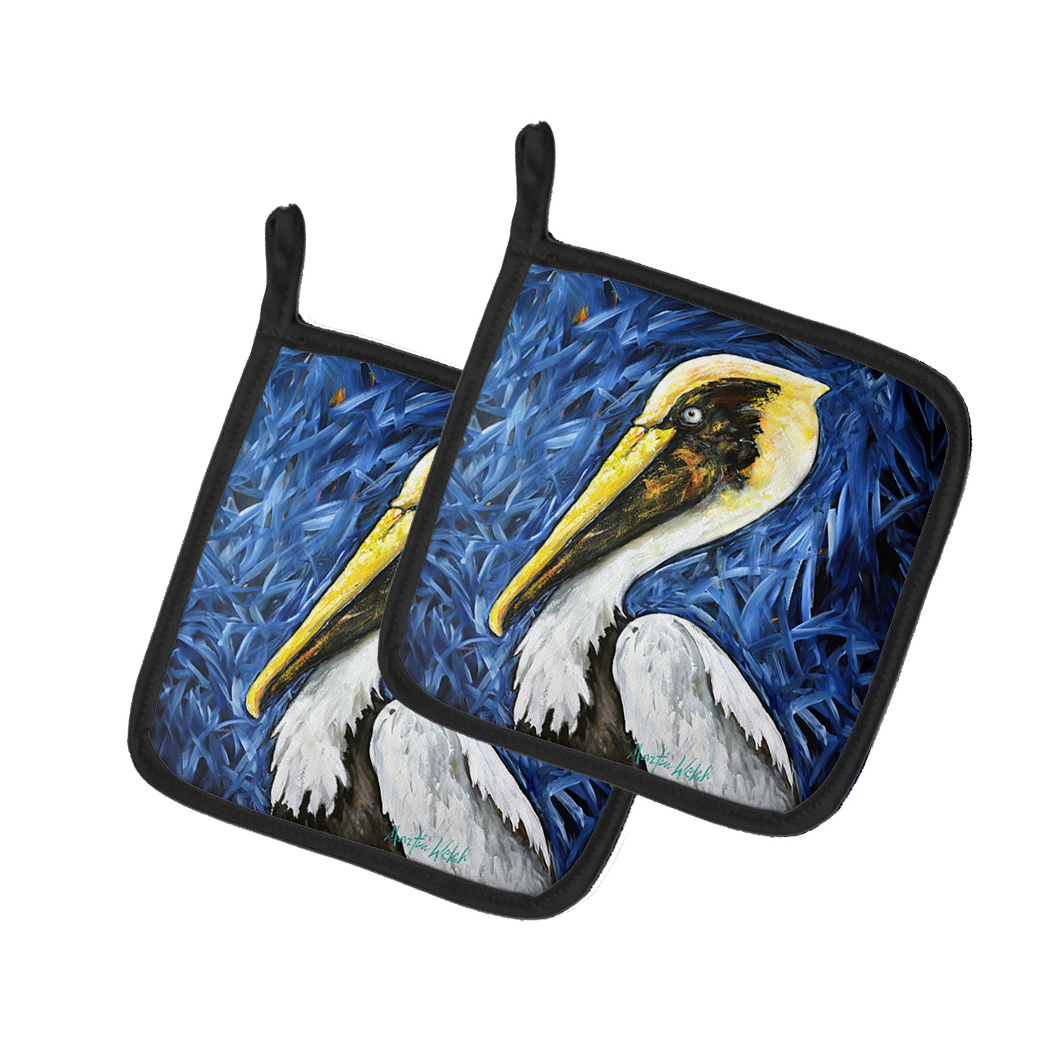 Buy this Fierce Pelican Pair of Pot Holders