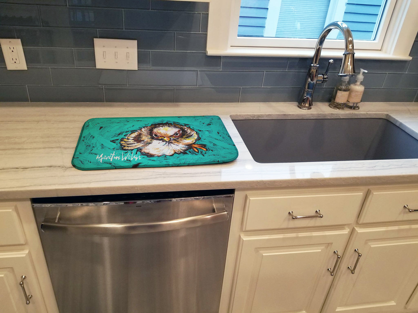 Fiest Chic Bird Dish Drying Mat