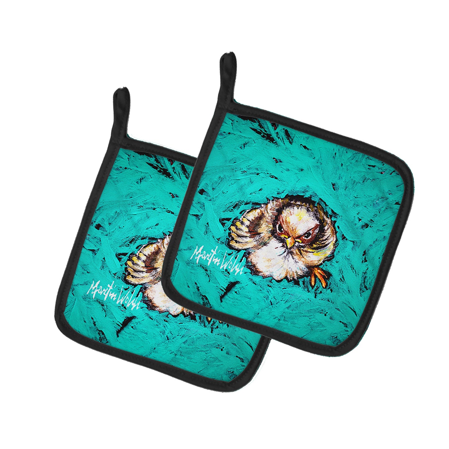 Buy this Fiest Chic Bird Pair of Pot Holders