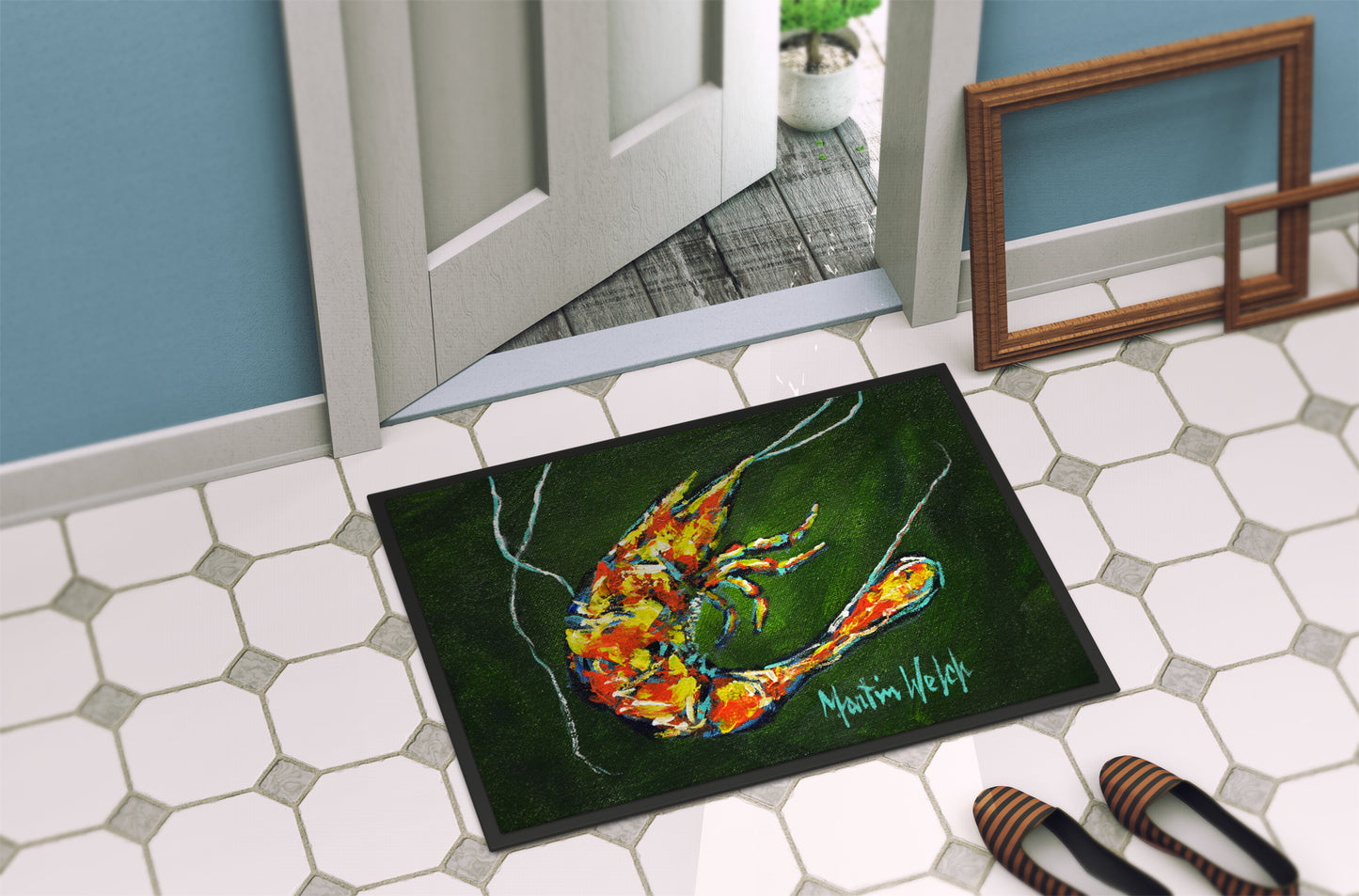 Green Waters Shrimp Doormat