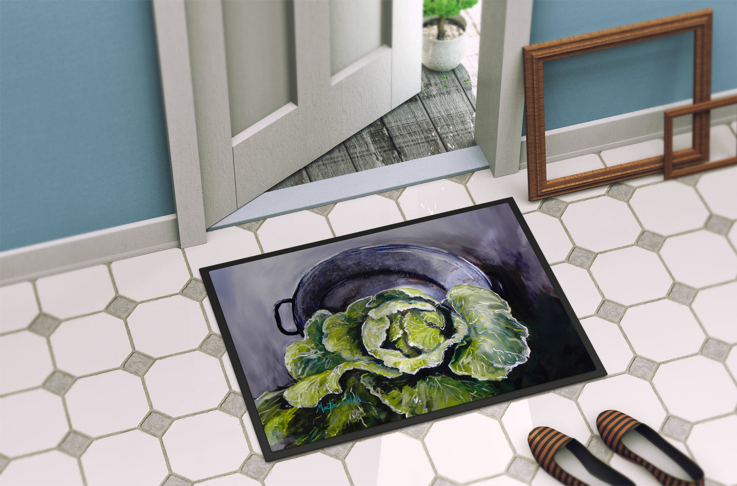 Home Grown In Plaquemines Parish Cabbage Doormat