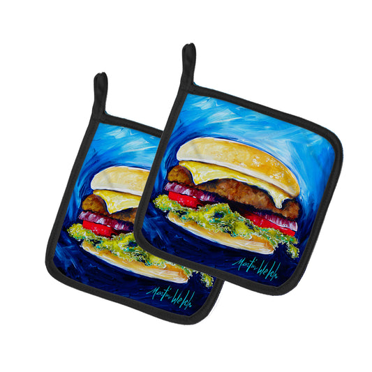 Buy this I Want Mine Dressed Hamburger Pair of Pot Holders