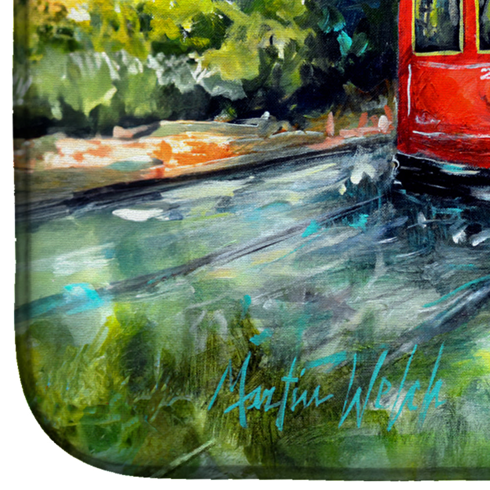 Little Red Street Car Dish Drying Mat