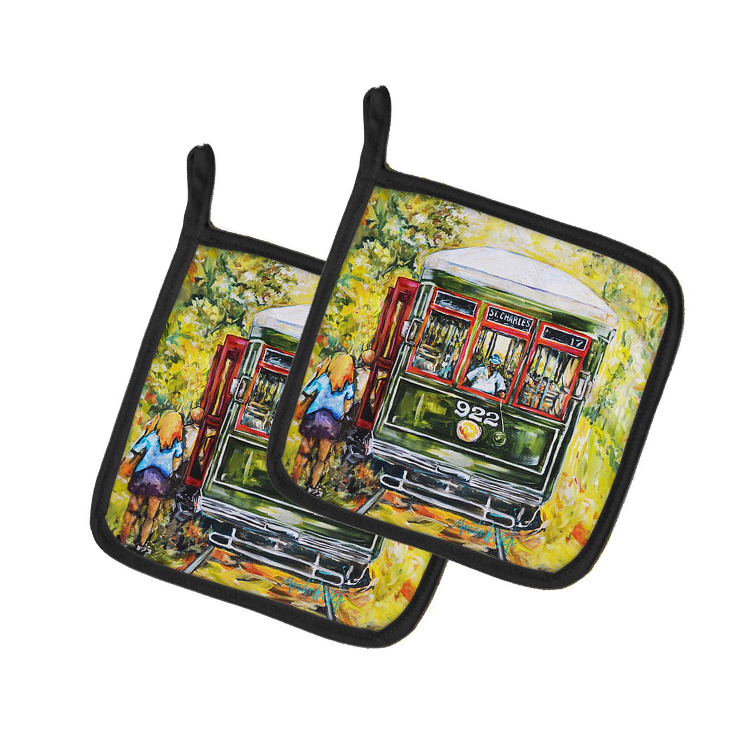 Buy this Saint Charles No. 922 Streetcar Pair of Pot Holders