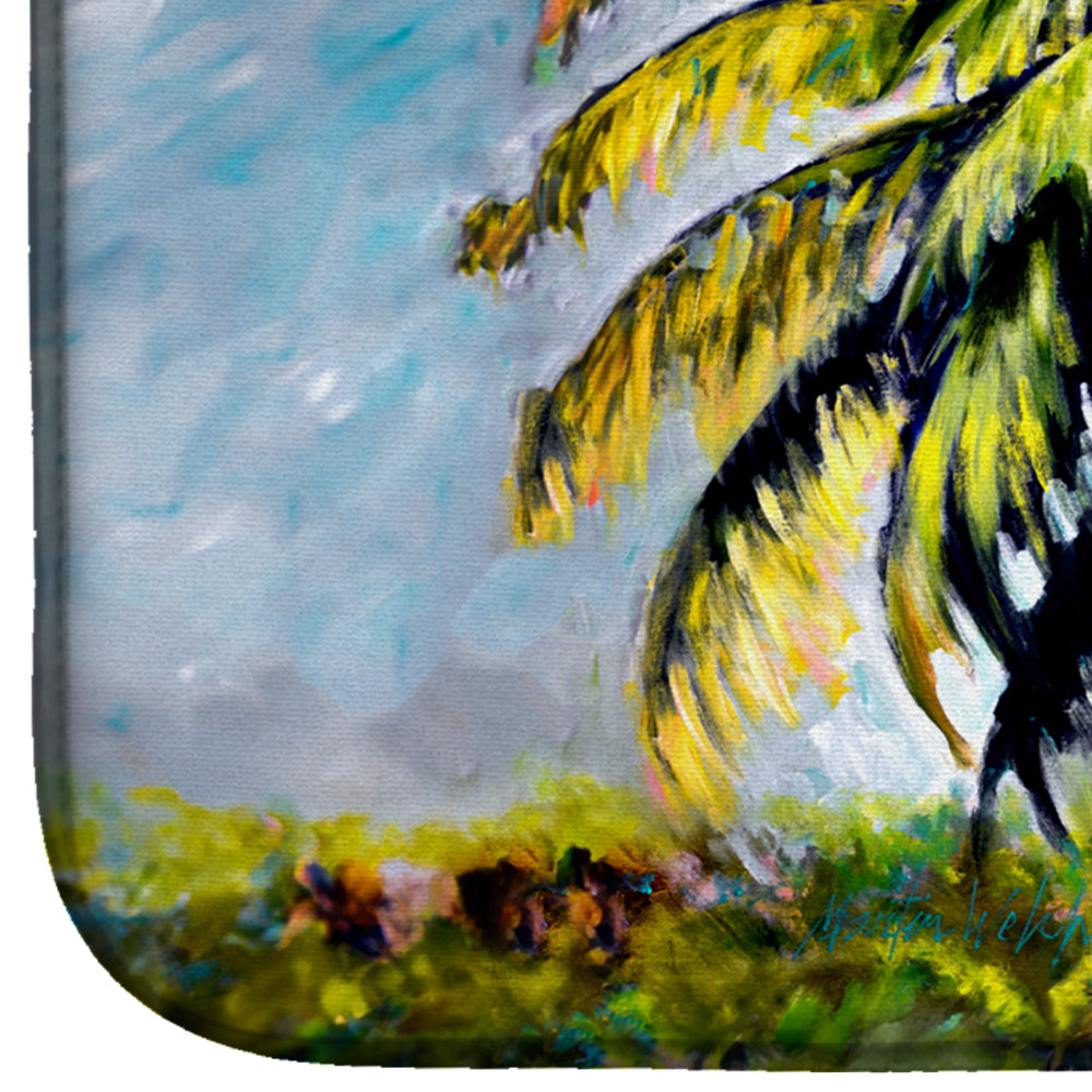 Tropical Breeze Palm Trees Dish Drying Mat