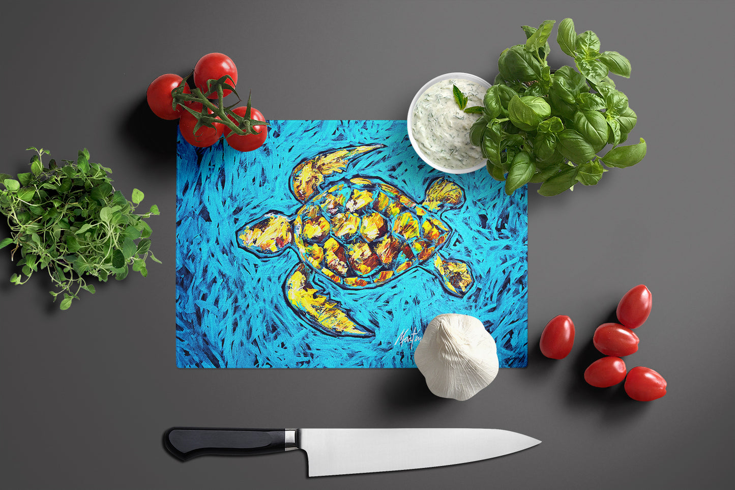 Turtle Drive Glass Cutting Board