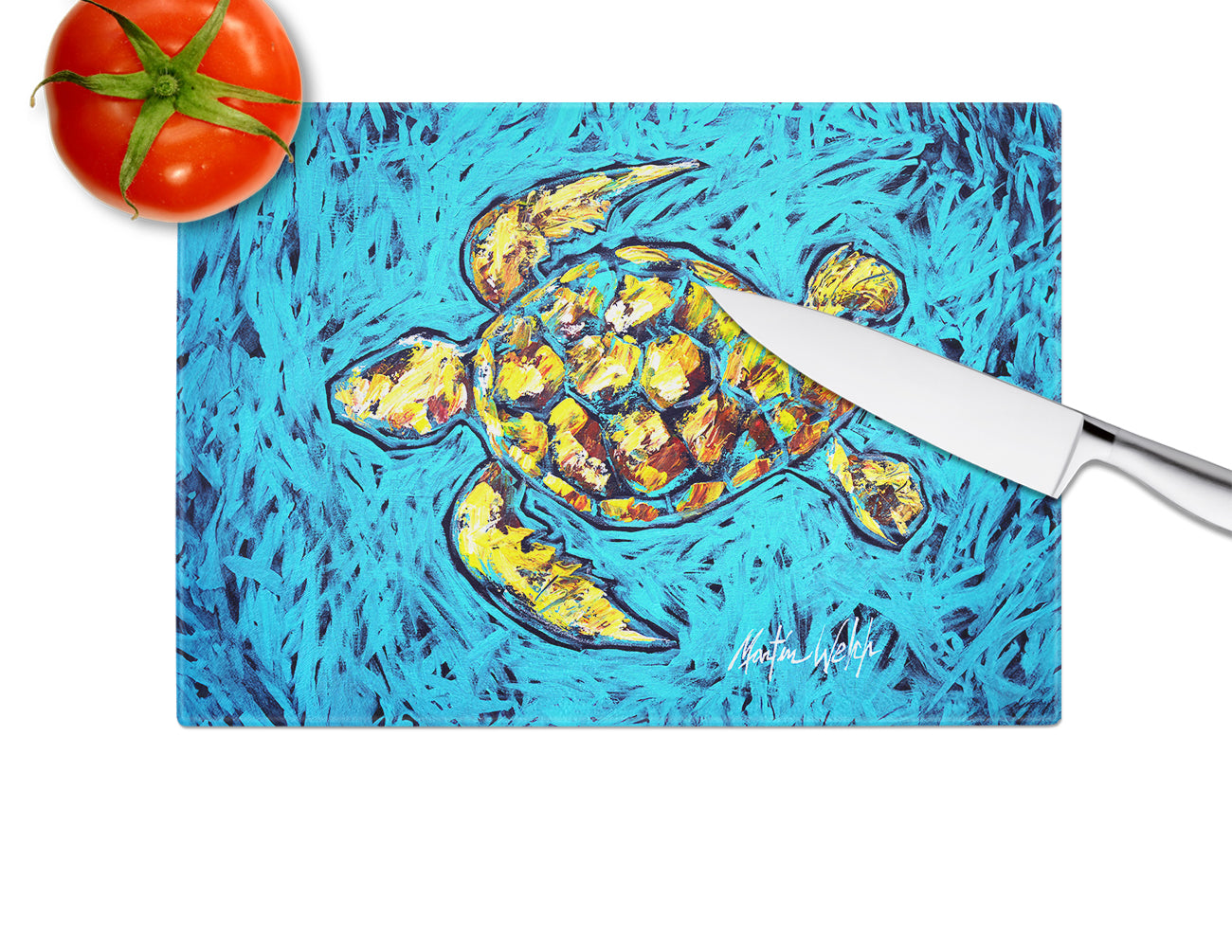 Turtle Drive Glass Cutting Board