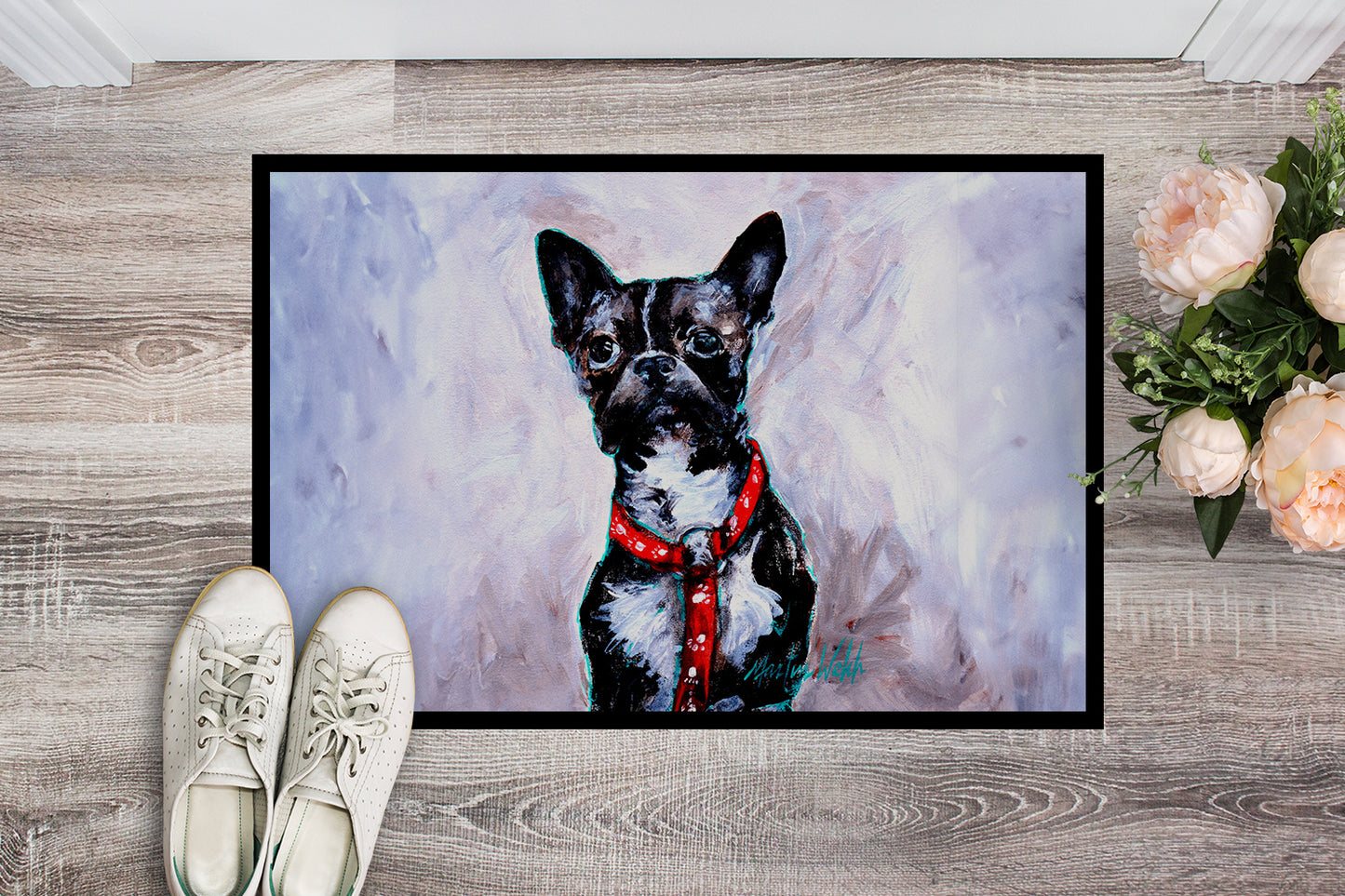 Boston Terrier Ziggy Doormat