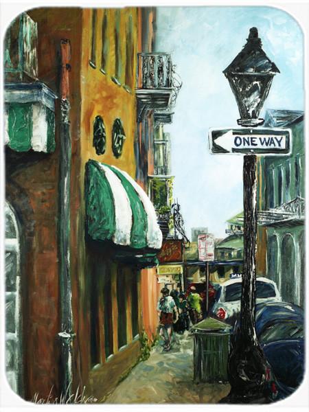 New Orleans Street Scene Glass Cutting Board Large