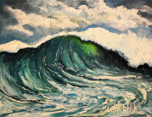 "Big Blue" Original Painting of Seascape 11x14