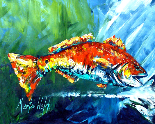 Break Through - Red Fish - 11"x14" Print